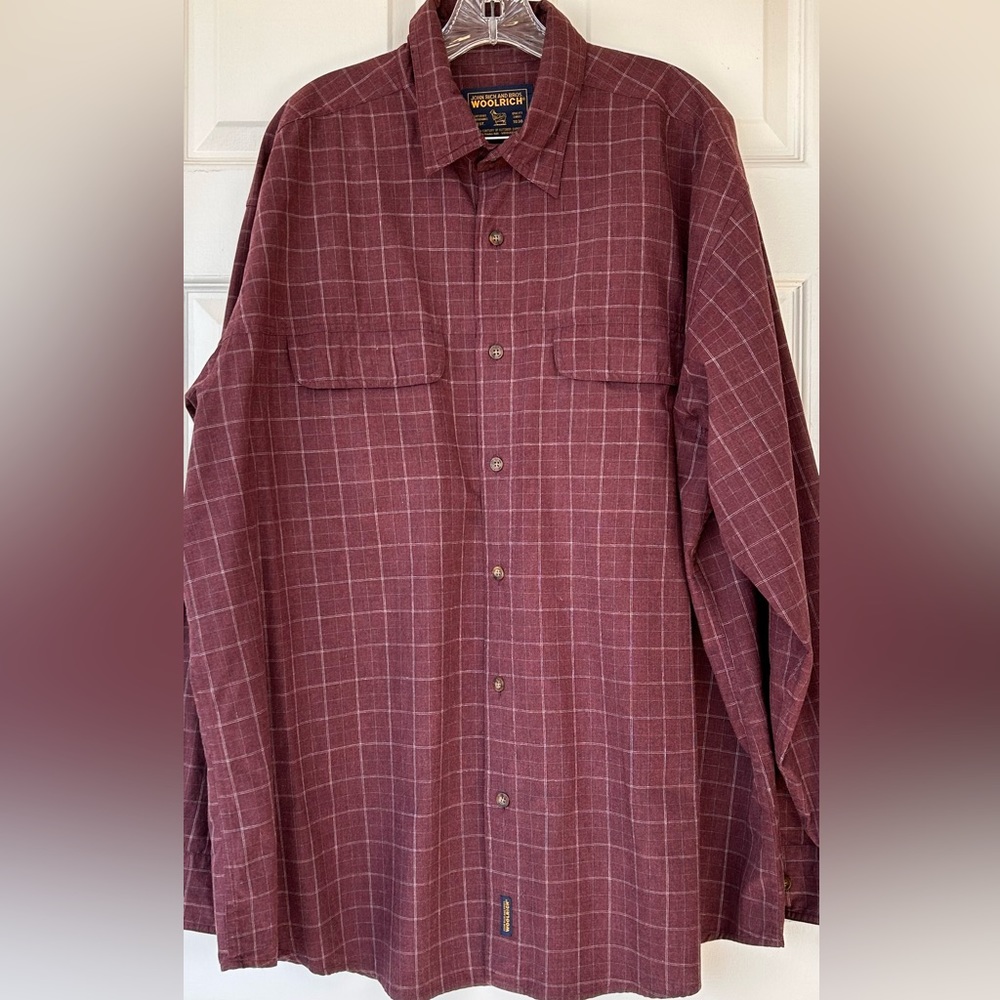 Woolrich Burgundy Fancy Button‎ Down Size XL